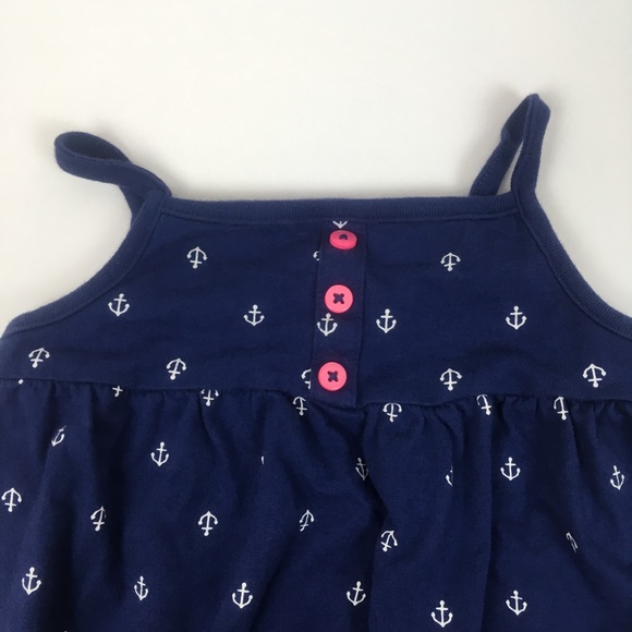 Carters 24 M Girls Crab & Anchor Romper One Piece - Picture 5 of 6
